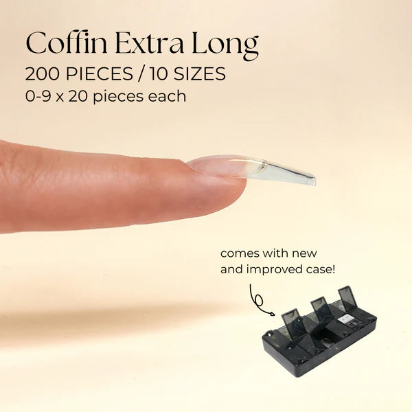 Kokoist Gelip Coffin Extra Long Nail Tips (200 pc)