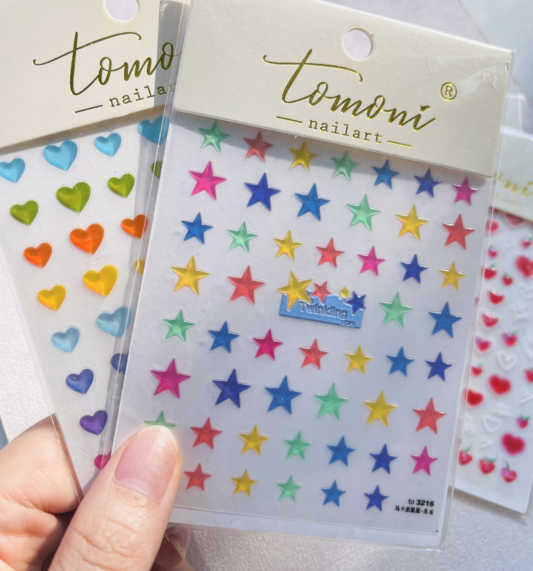 3216 - Self-Adhesive Jelly Star Nail Stickers