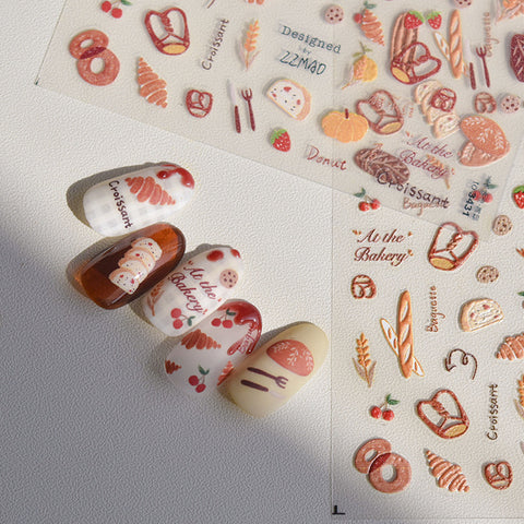 3430 - Self-Adhesive Autumn Cute Cartoon Nail Stickers