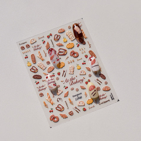 3430 - Self-Adhesive Autumn Cute Cartoon Nail Stickers