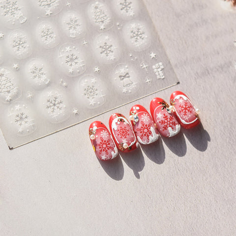 3463-f - Self-Adhesive Snowflake Nail Stickers