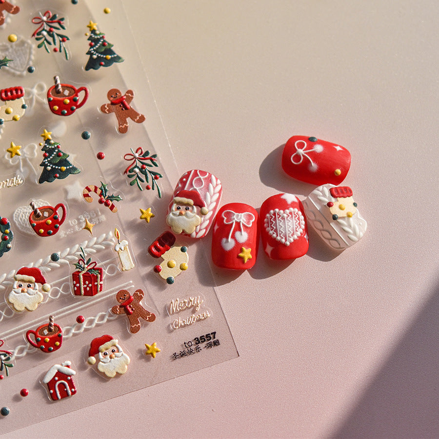 3557 - Self-Adhesive Christmas Nail Stickers