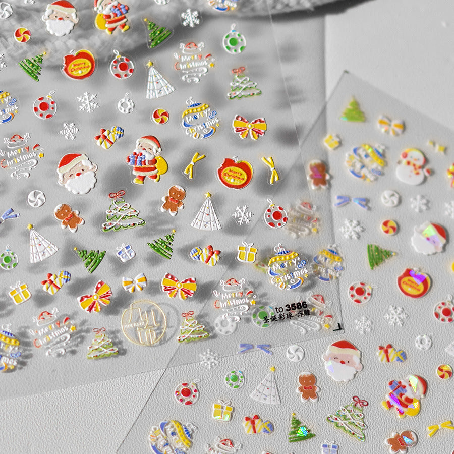 3586 - Self-Adhesive Christmas Nail Stickers