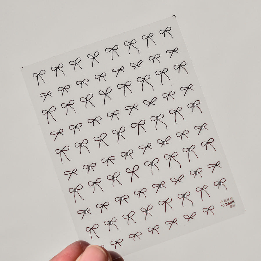 3648 - Self-Adhesive String Bow Nail Stickers