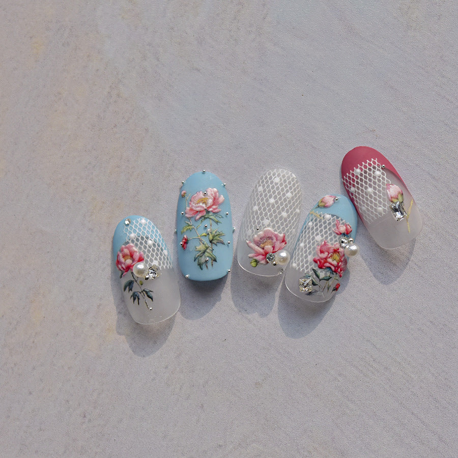 3680 - Self-Adhesive Spring Flowers Nail Stickers