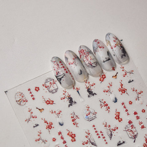 3718 - Self-Adhesive Flower Nail Stickers