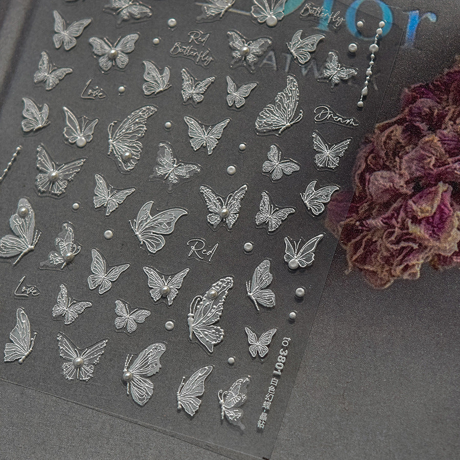 3801 - Self-Adhesive Butterfly Nail Stickers