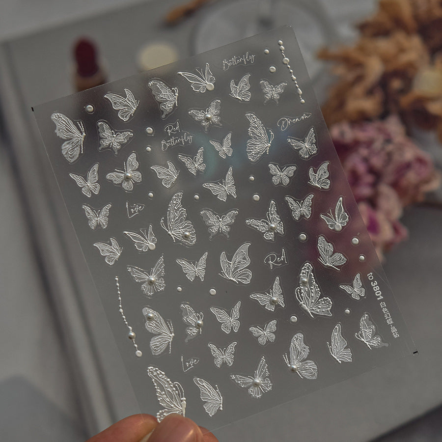 3801 - Self-Adhesive Butterfly Nail Stickers