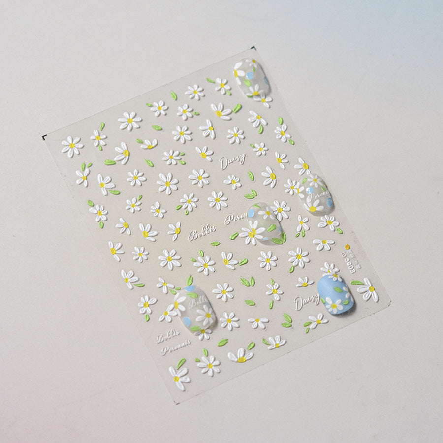 3803 - Self-Adhesive Flower Nail Stickers