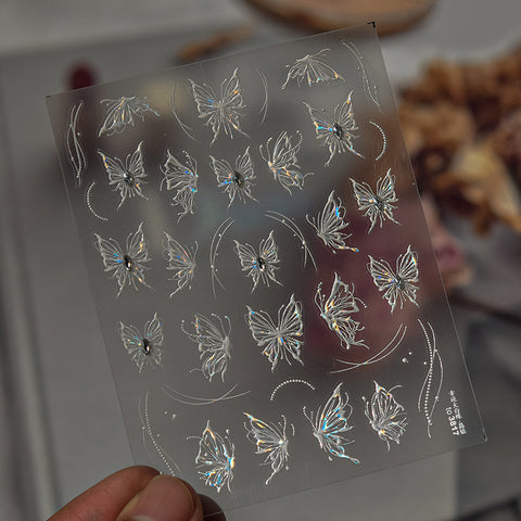 3817- Self-Adhesive Butterfly Nail Stickers