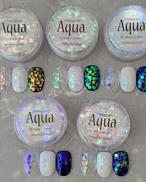Bonniebee - Aqua Hologram Glitter (5 types)