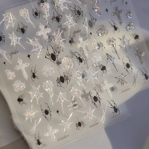 MS 468 - Self-Adhesive Spider Web Nail Stickers