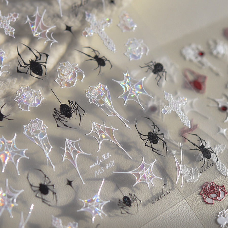 MS 468 - Self-Adhesive Spider Web Nail Stickers