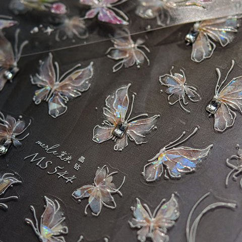 MS 544 - Self-Adhesive Butterfly Nail Stickers