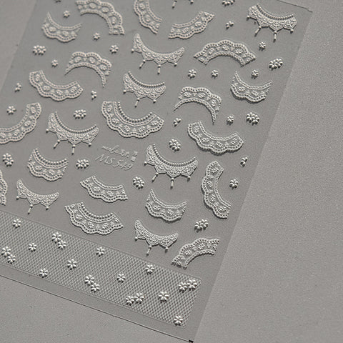 MS 549 - Self-Adhesive Lace Bow Nail Stickers