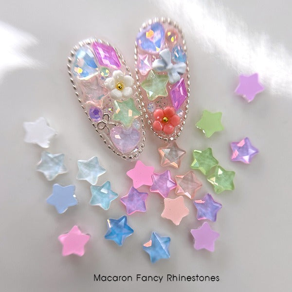 Bonniebee - Macaron Fancy Flatback Rhinestones (star x 100pcs)