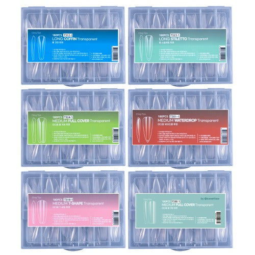 Viewgel - Cling Tip Gel Nail Tip Extension Full Tip 180 Tip (6 types)