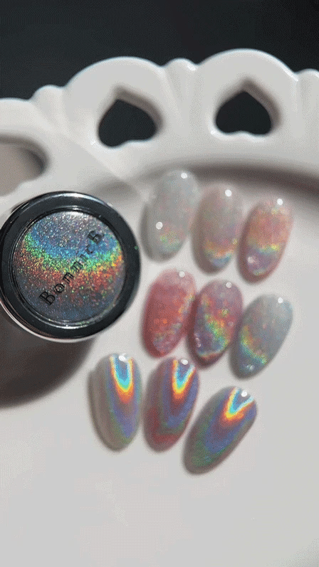 Bonniebee - 2 in 1 | Iridescent Holo Cat Eye & Mirror