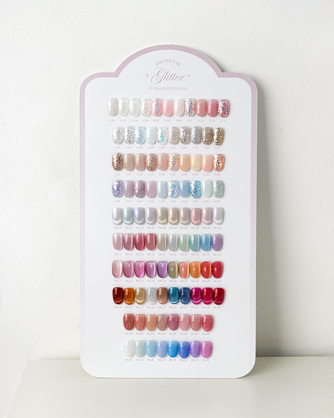 Yogurt Nail Glitter Collection Bundle + (Chart Board)