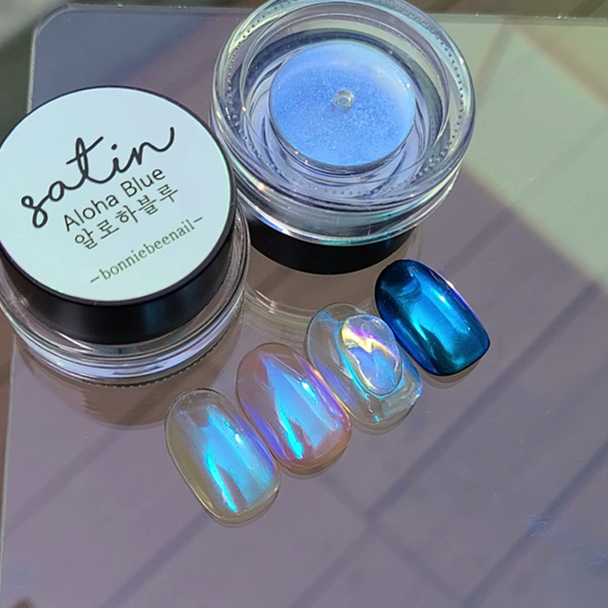 Bonniebee Satin Powder [Aloha Blue] – Sweetie Nail Supply
