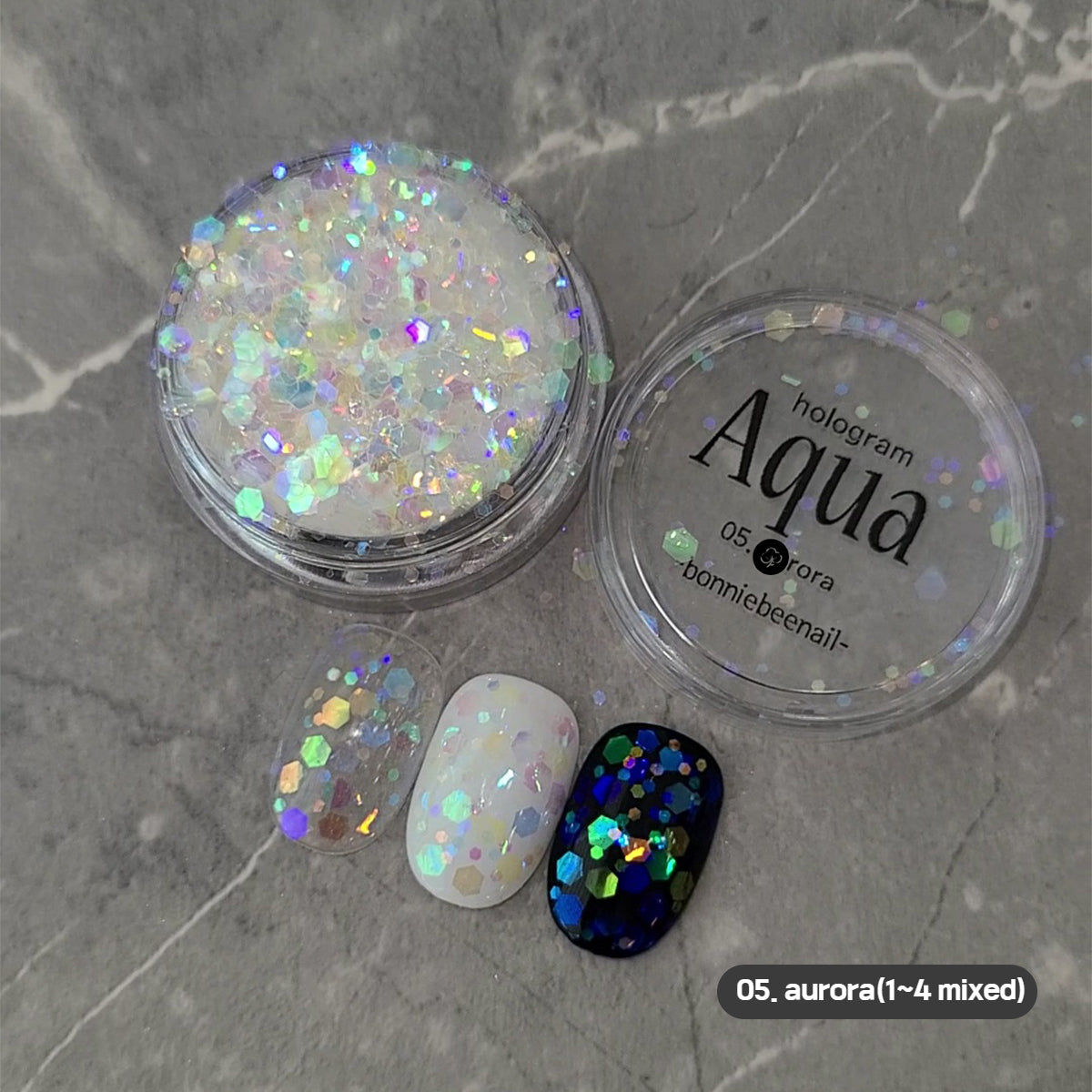 Bonniebee - Aqua Hologram Glitter (5 types)