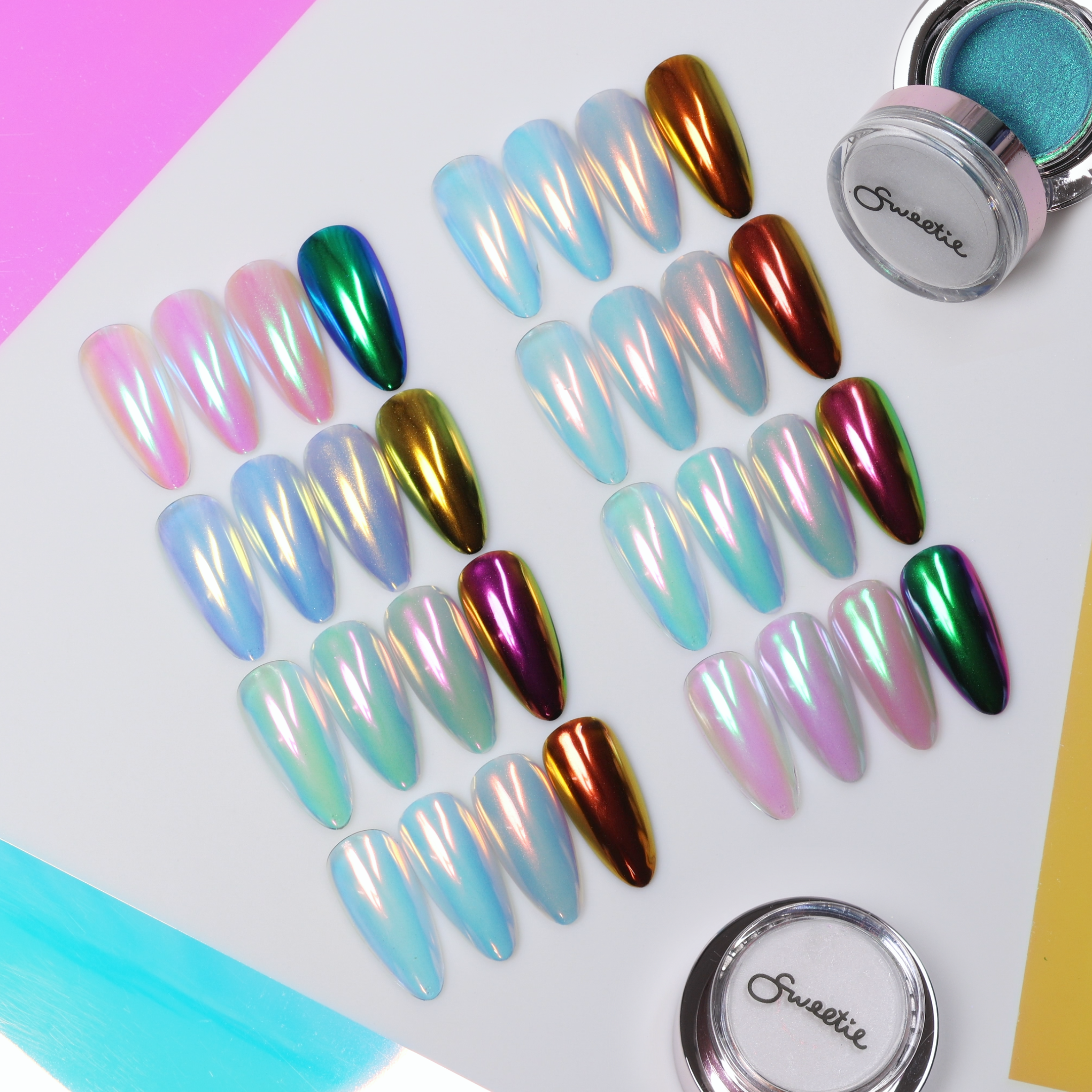 Sweetie Nail Supply - Aurora Chrome Powders (9 Types)