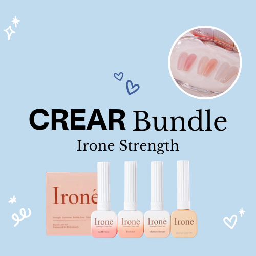[Bundle] CREAR - Irone Strength 4pc Bundle Set (Clear Gel + Soft Rosy + Mellow Beige + Delight)