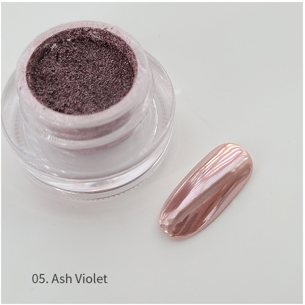 Bonniebee Ash Gold Pigment Nail Powder [Ash Violet]