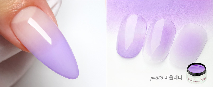 DIAMI Baby Boomer Gel Pastel Satin Collection (PN521~530) + Mushroom Sponges 1box (20 Pieces)