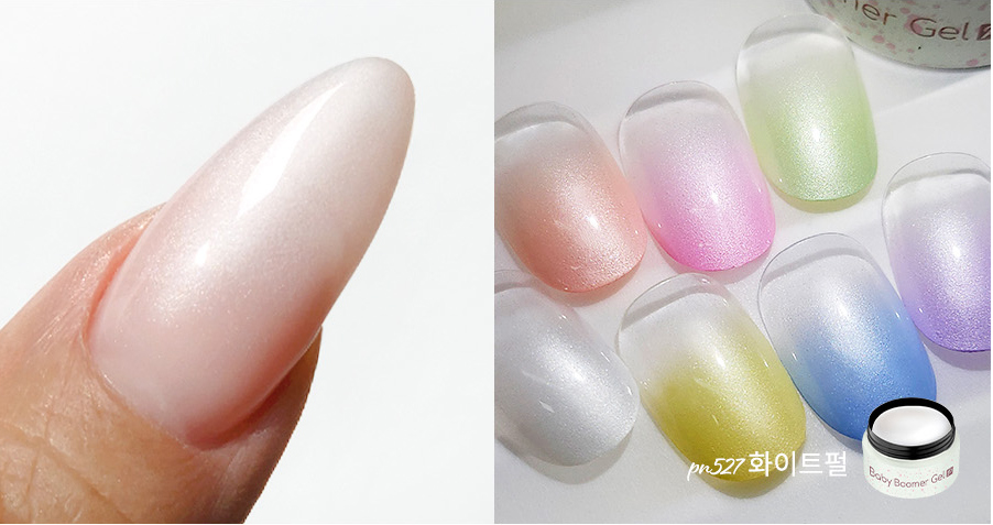 DIAMI Baby Boomer Gel Pastel Satin Collection (PN521~530) + Mushroom Sponges 1box (20 Pieces)