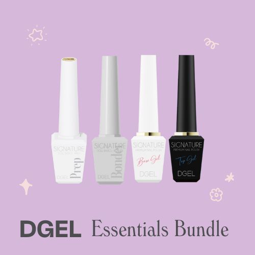 DGEL Signature Base, Bonder, Prep, and Top Gel Bundle