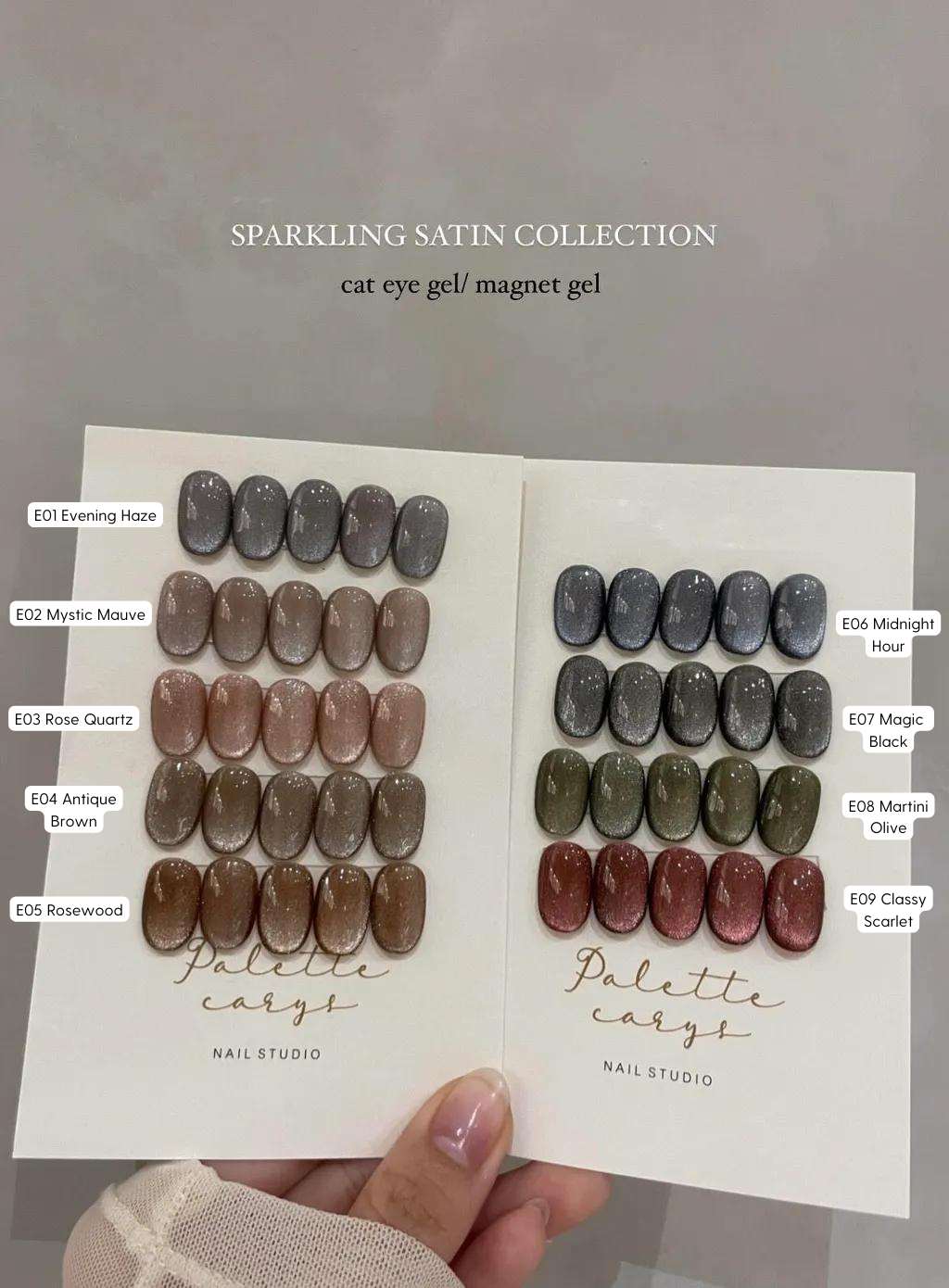 Palette Carys Sparkling Satin Collection (E01-E09)