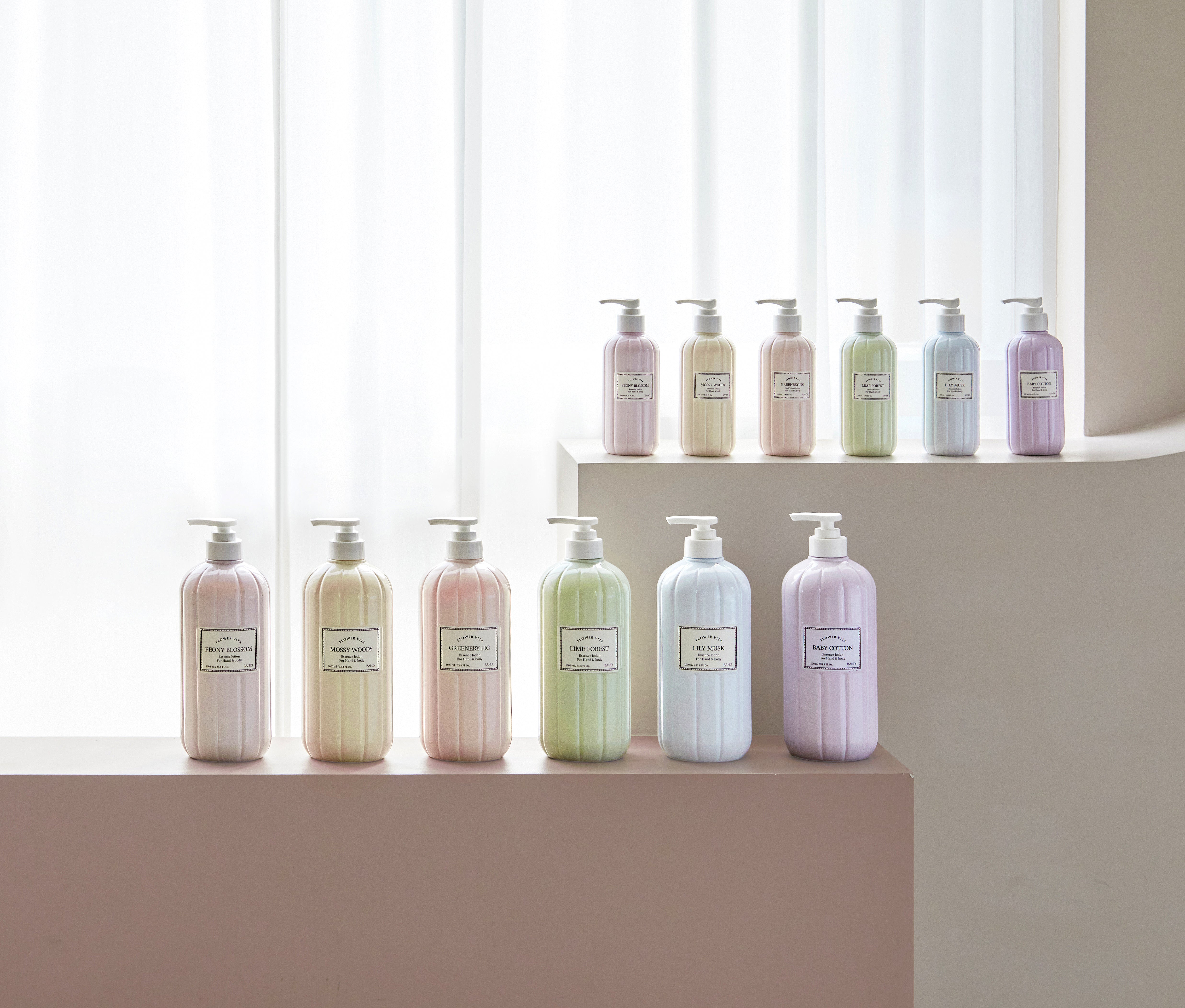 BANDI - Essence Lotion 1000mL (Lime Forest, Baby Cotton, Lily Musk, Peony Blossom, Greenery Fig, Mossy Wood)