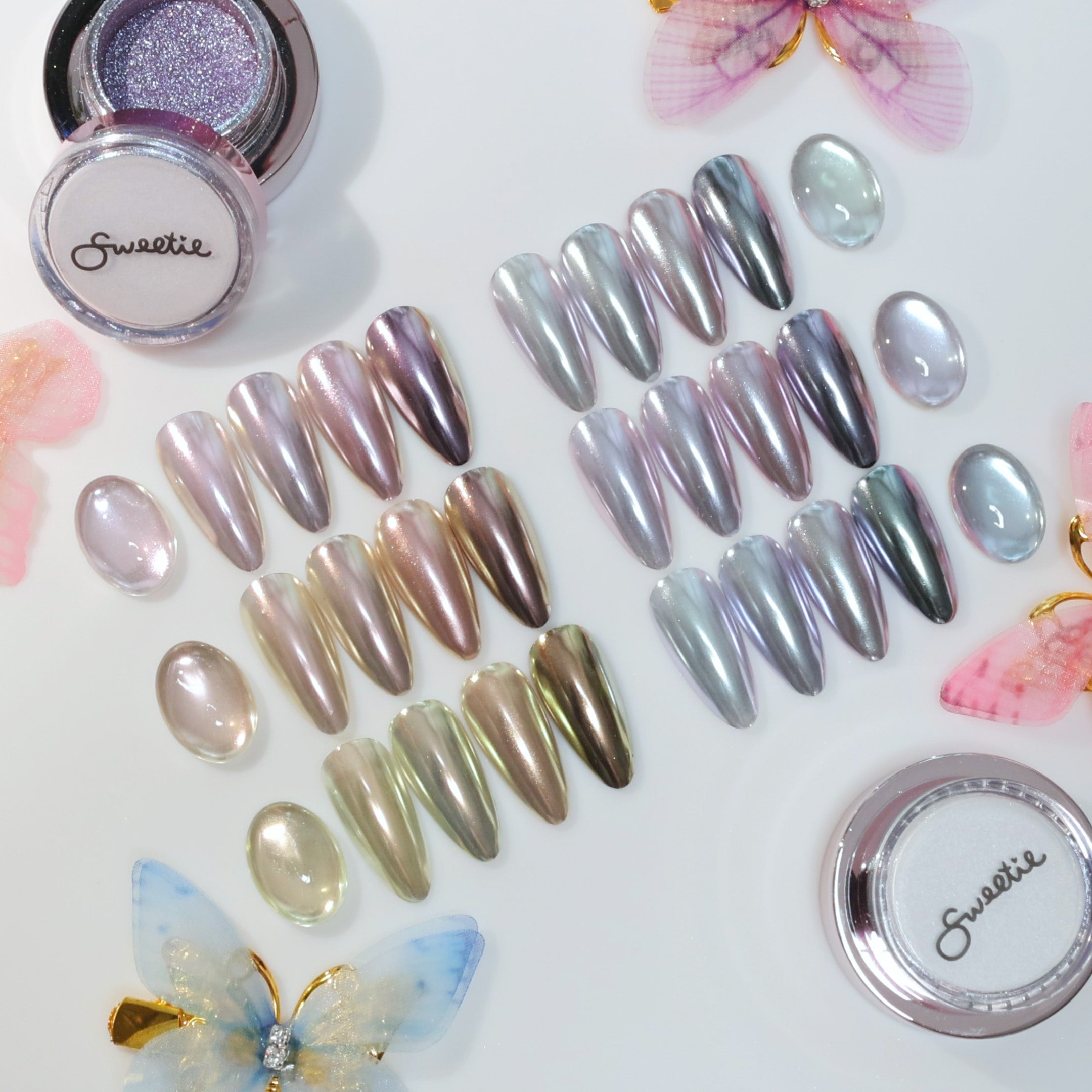 Sweetie Nail Supply - Fairy Chrome & Magnetic Powders (6 Types)