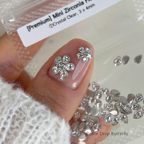 Bonniebee - Flower Flat (crystal clear/pink/yellow/red) 2x3mm and 3x4mm