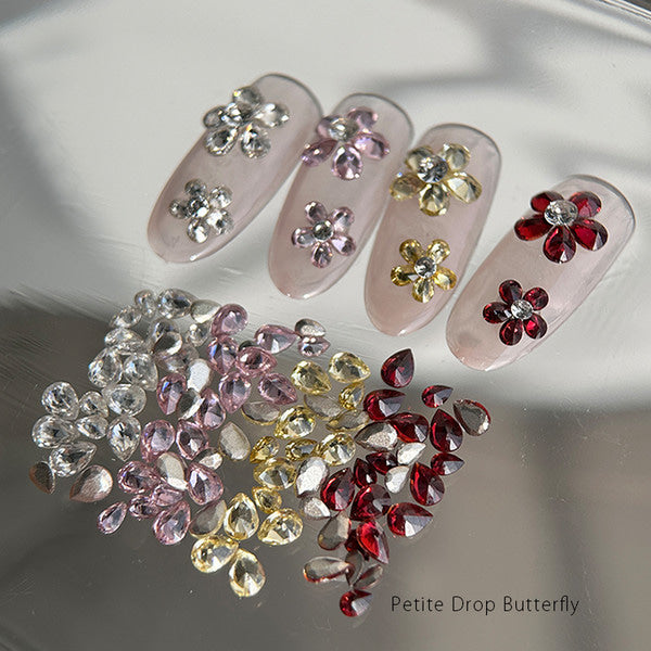Bonniebee - Flower Flat (crystal clear/pink/yellow/red) 2x3mm and 3x4mm