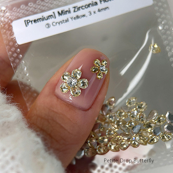 Bonniebee - Flower Flat (crystal clear/pink/yellow/red) 2x3mm and 3x4mm