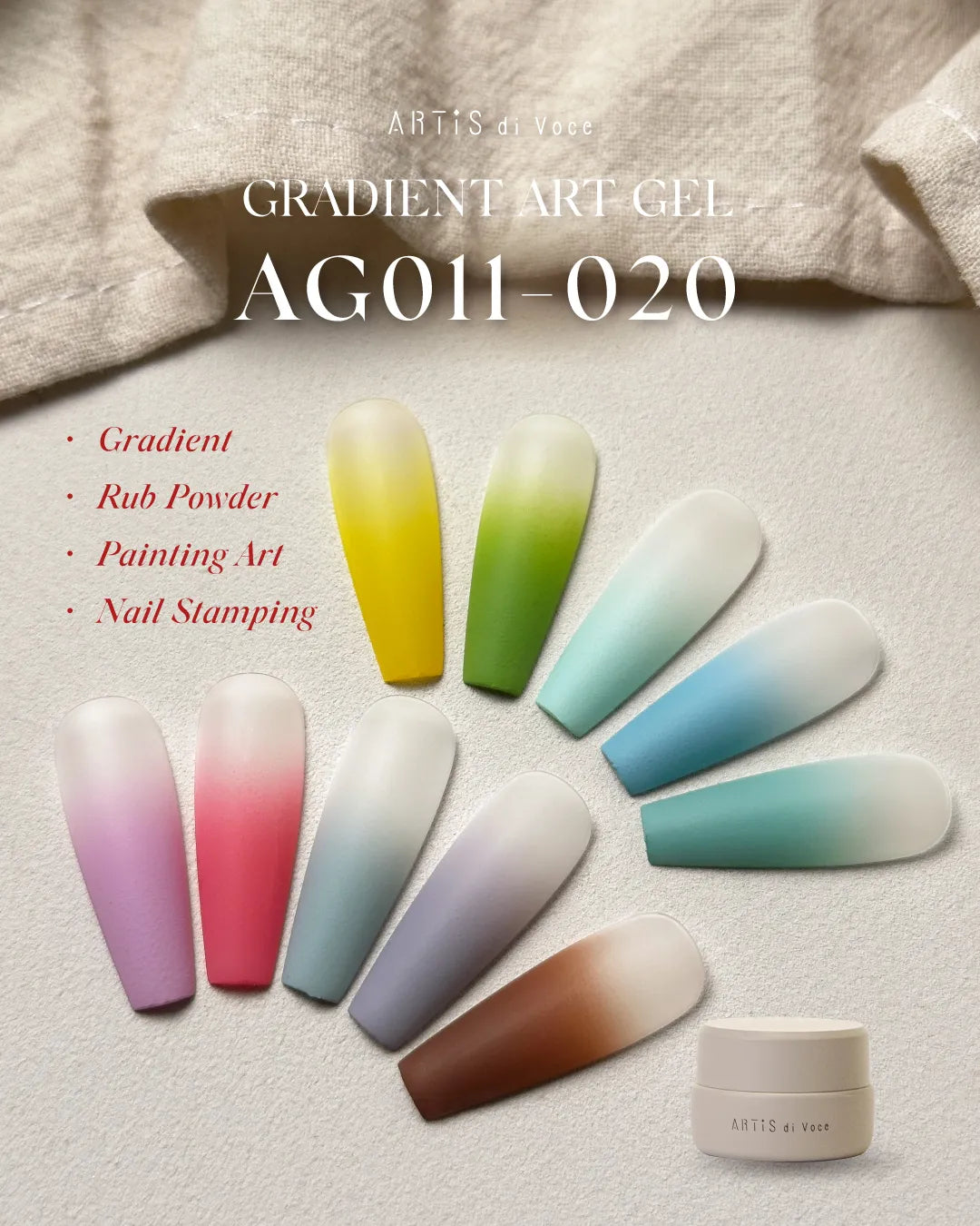 ARTiS di Voce - Gradient Art Gel (AG011 to AG020)