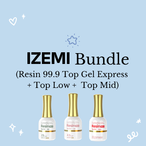 [Bundle] IZEMI - (Resin 99.9 Top Gel Express + Resin 99.9 Top Low + Resin 99.9 Top Mid)