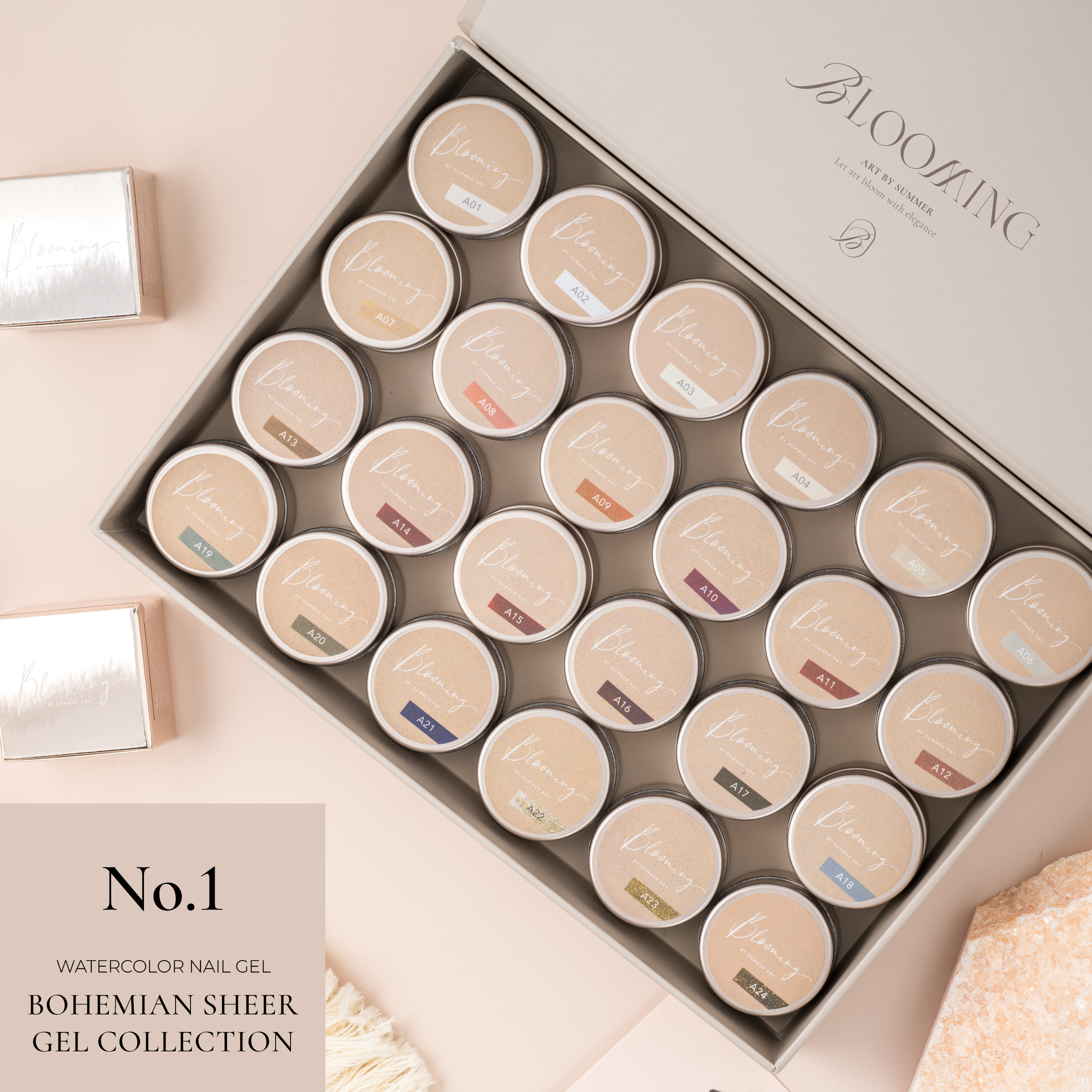 Blooming Nails - No.1 Watercolor Nail Gel Set