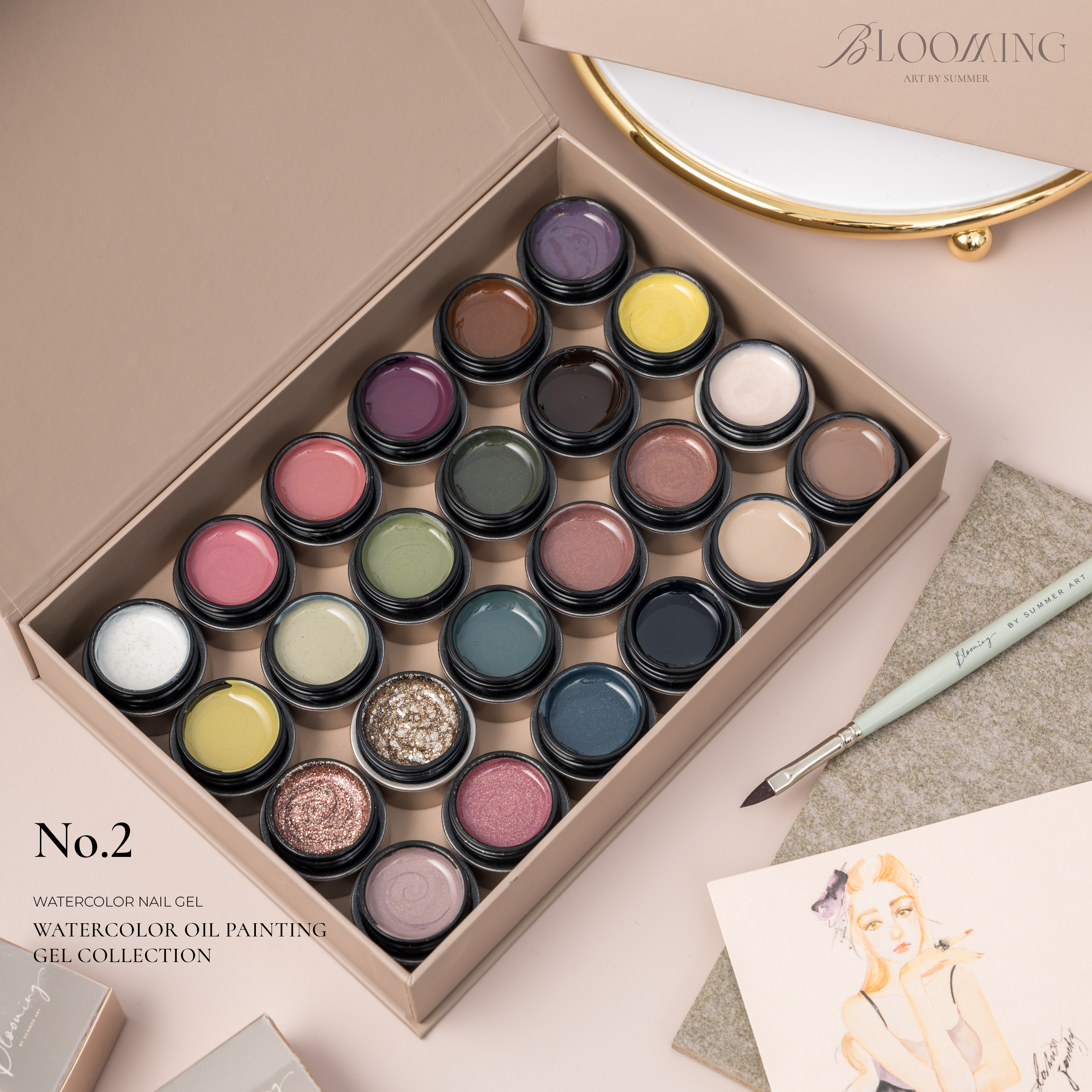 Blooming Nails - No.2 Watercolor Nail Gel Set