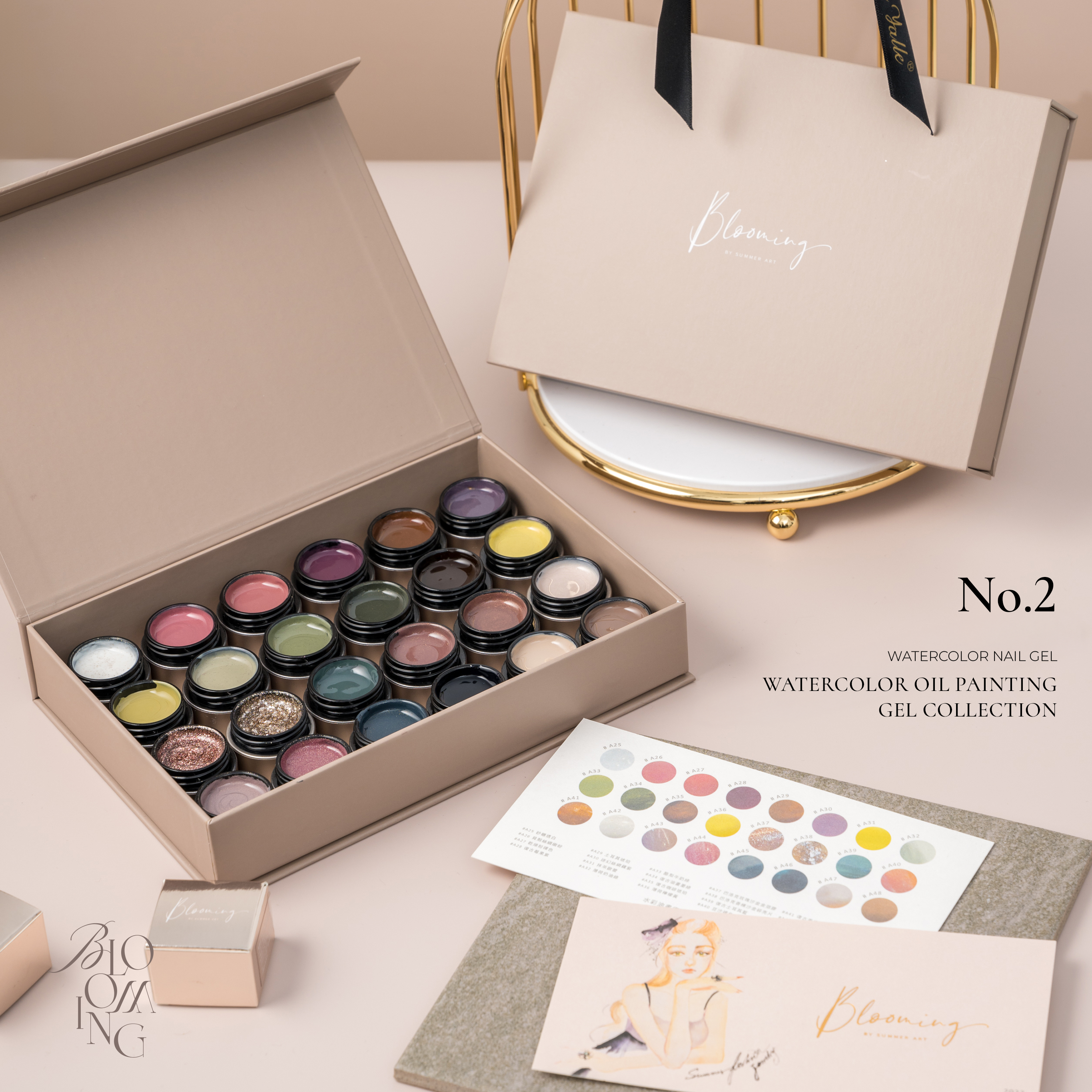Blooming Nails - No.2 Watercolor Nail Gel Set