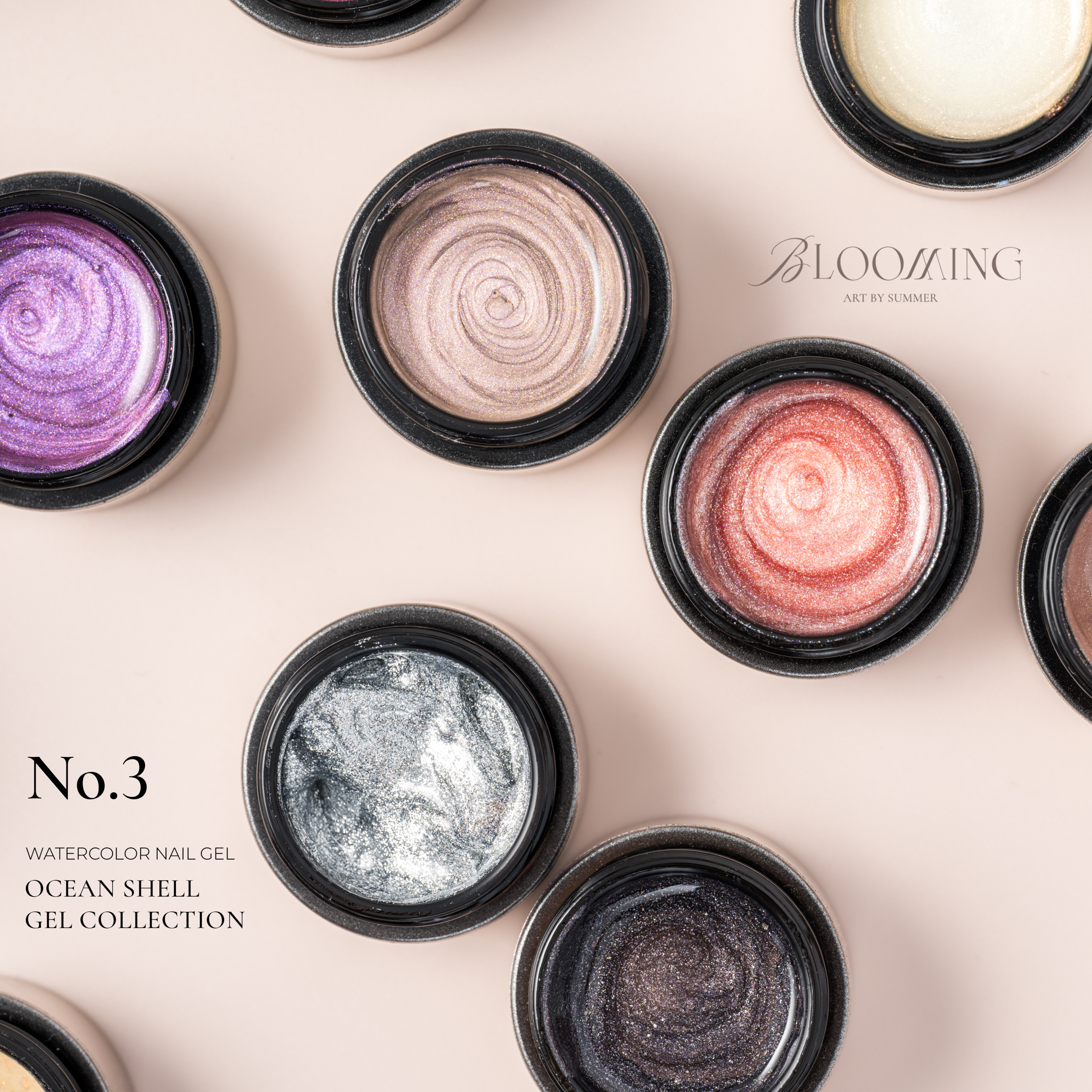 Blooming Nails - No.3 Watercolor Nail Gel Set