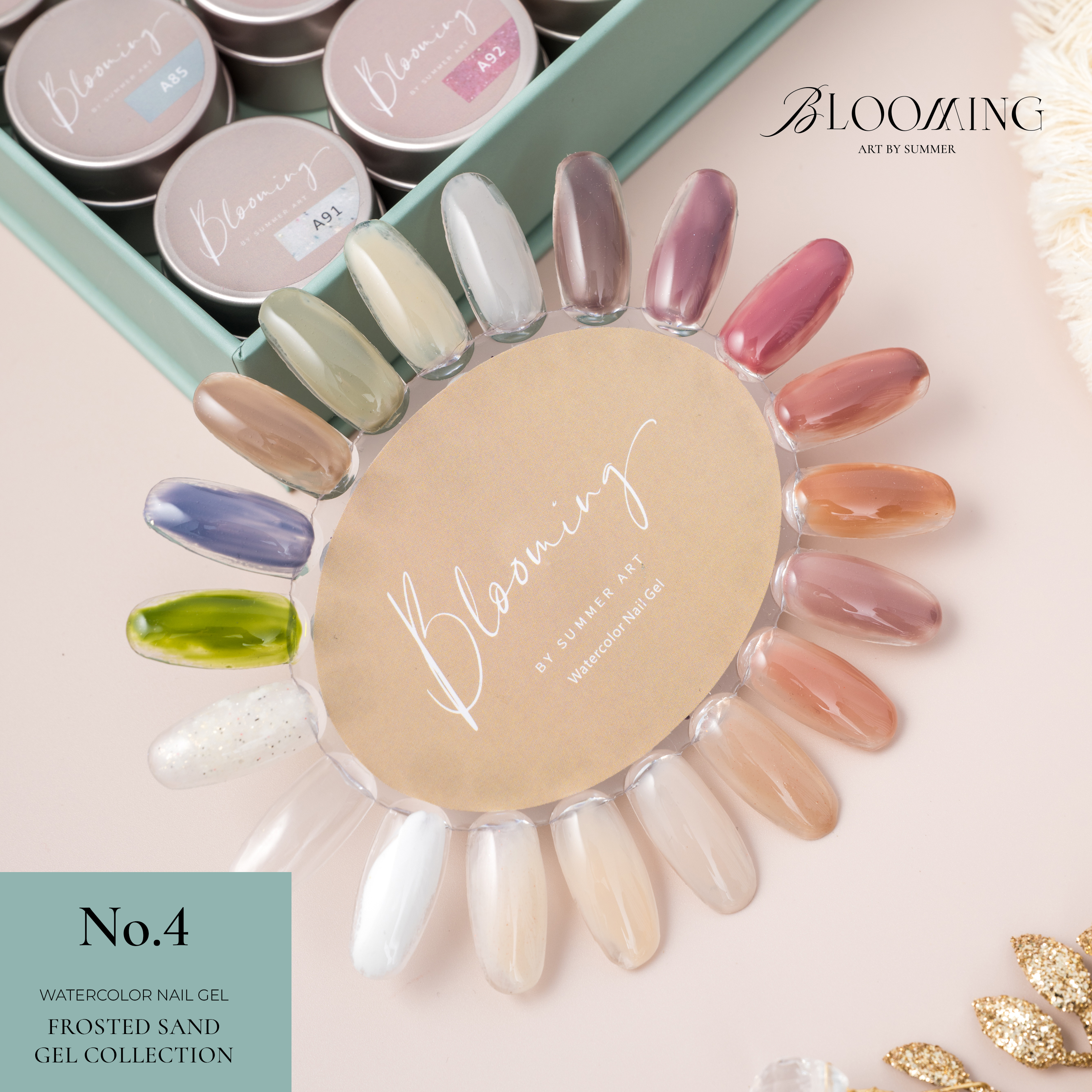 Blooming Nails - No.4 Watercolor Nail Gel Set