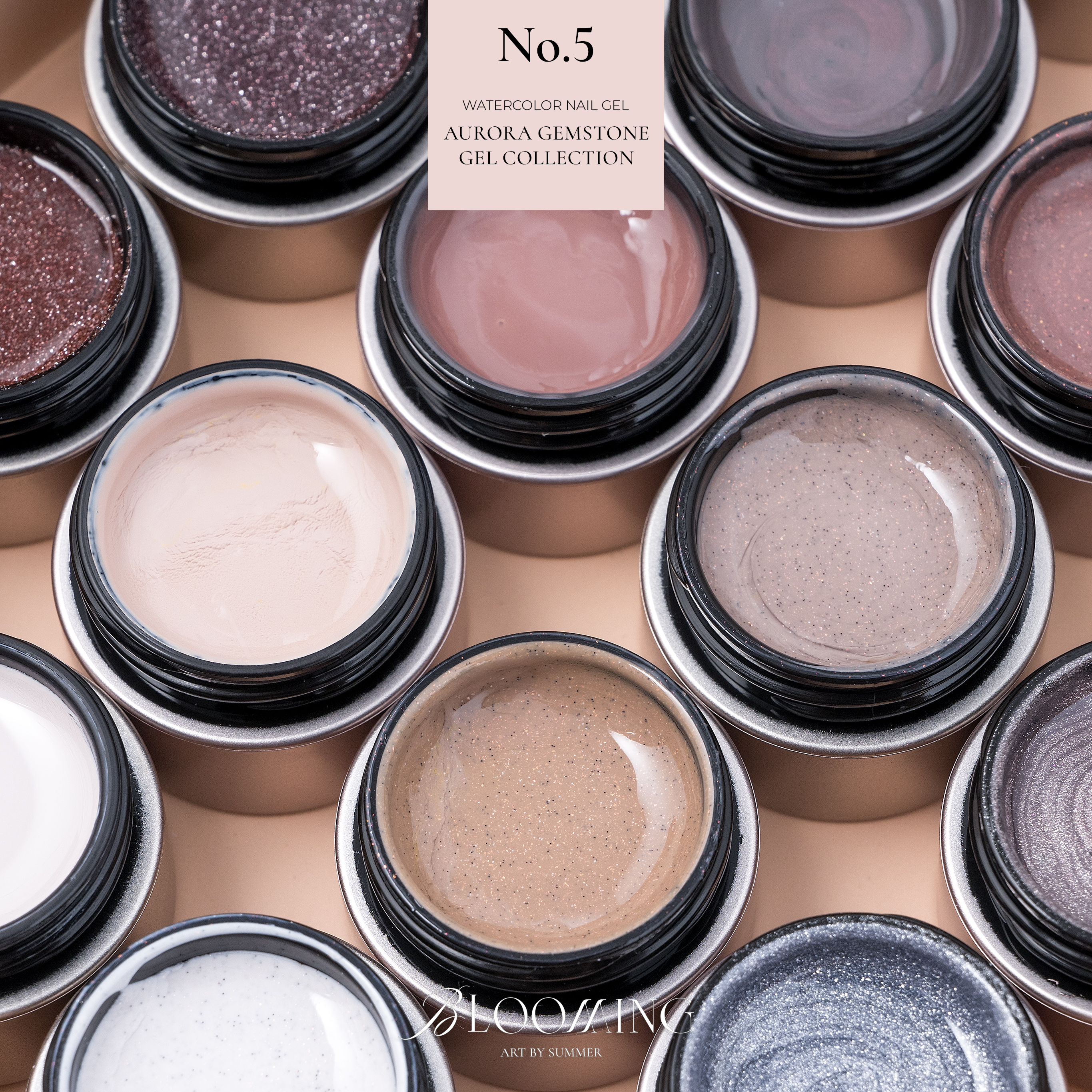 Blooming Nails - No.5 Watercolor Nail Gel Set