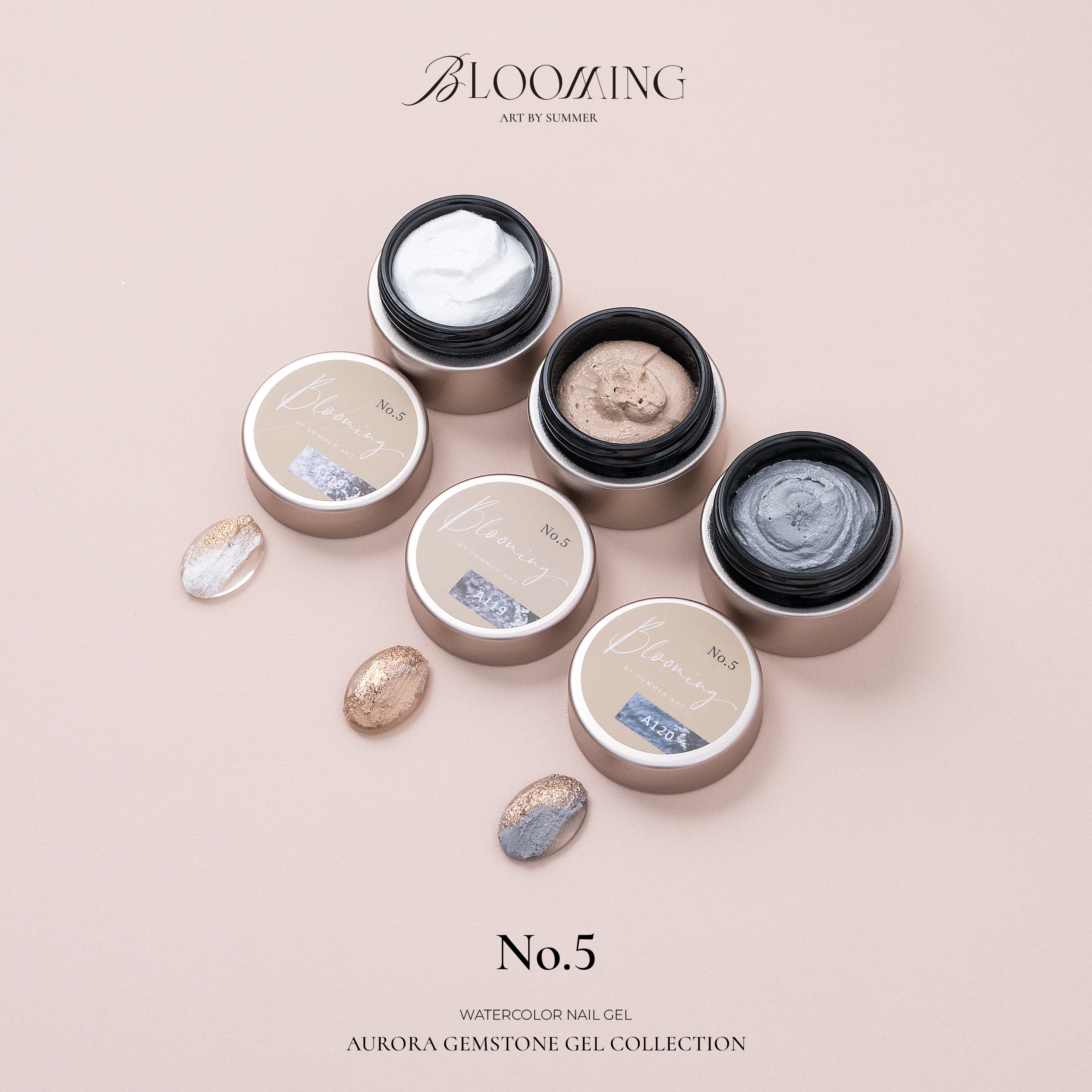Blooming Nails - No.5 Watercolor Nail Gel Set