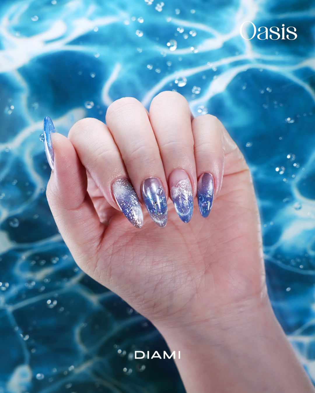 DIAMI - Magnetic Gel Shine Your Light - 10-colors set (DA716~DA725) Clair Set+Oasis Set + Water Effect magnet
