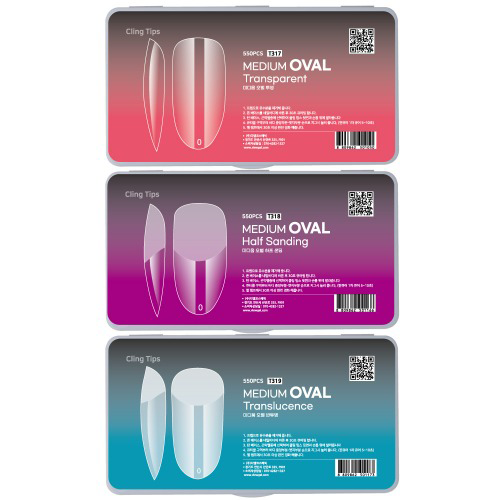 Viewgel - Cling Tip Oval Nail Tip 550Tips(3 types)