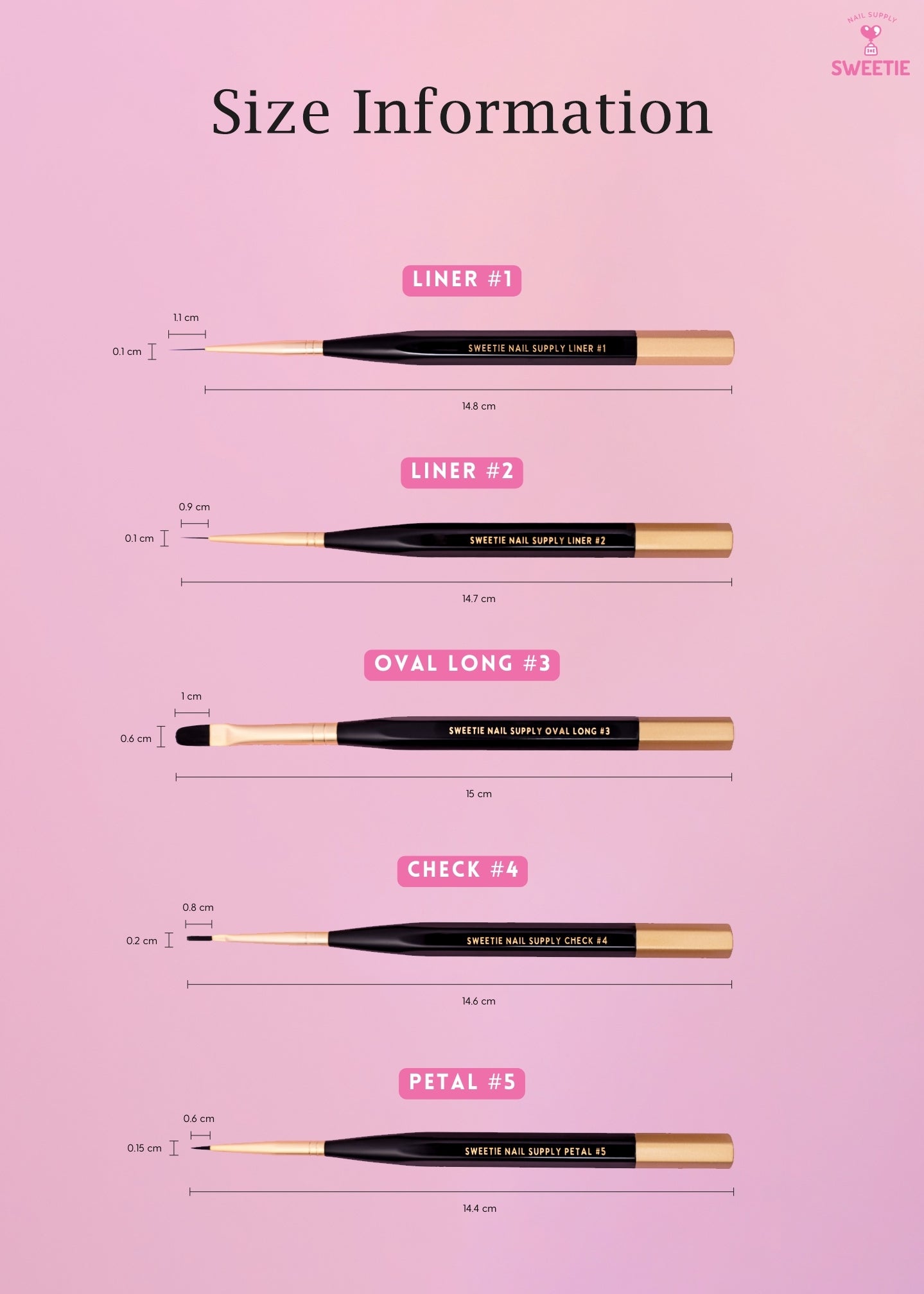 Sweetie Nail Supply - Liner #2 Brush