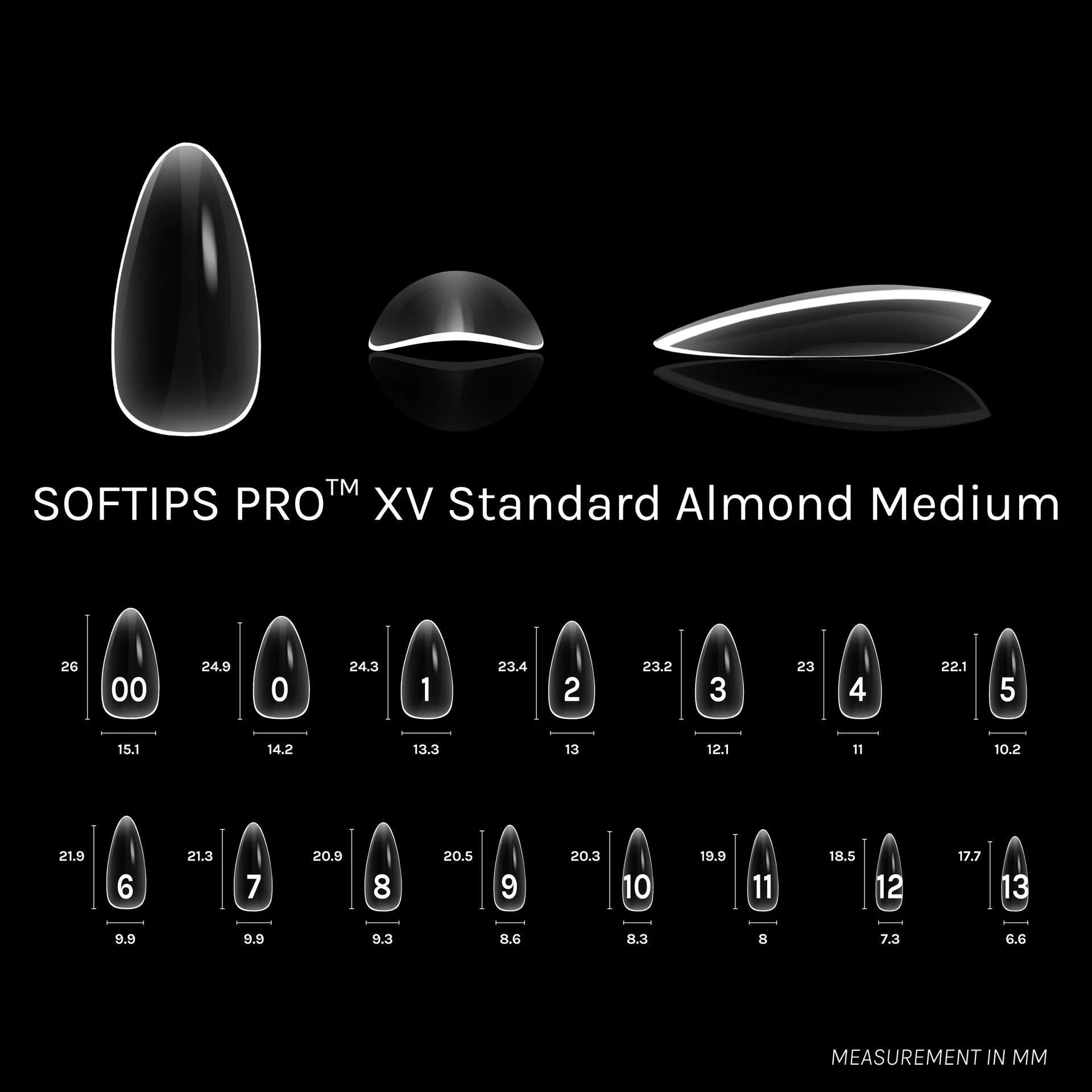 SOFTIPS PRO XV - Standard Almond Medium (600pcs)